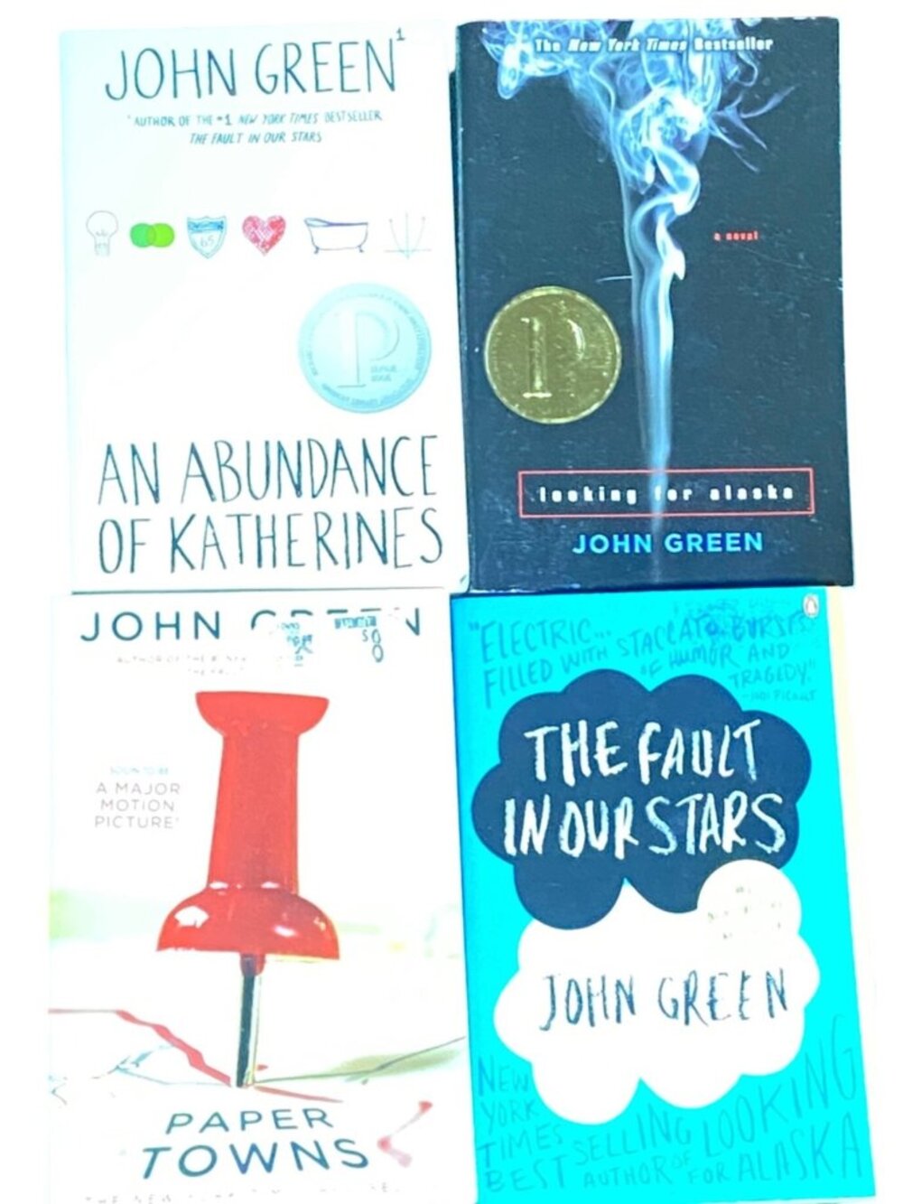 John Green The Fault in Our Stars Paper Towns in Abundance of Katherine Book Set